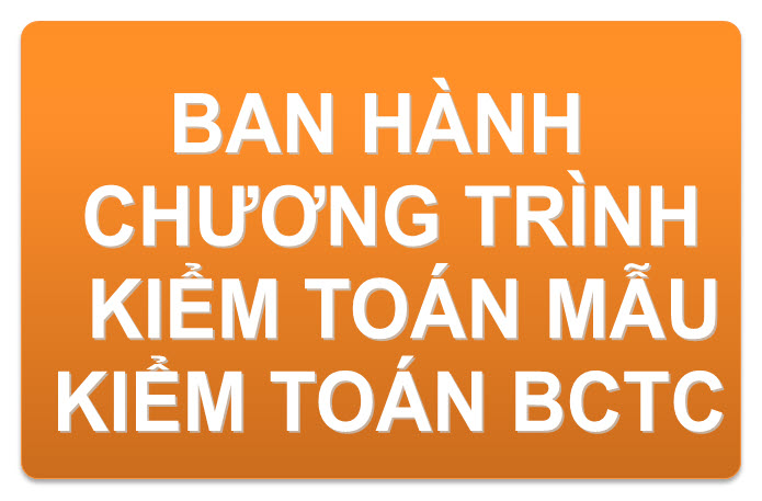 Ban hành Chương trình kiểm toán mẫu áp dụng cho Kiểm toán Báo cáo tài chính